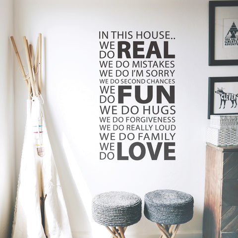 In this home wall sticker