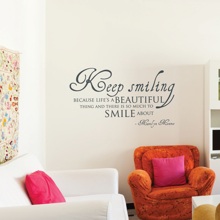 Life and laughter Floral Wall Quote Sticker